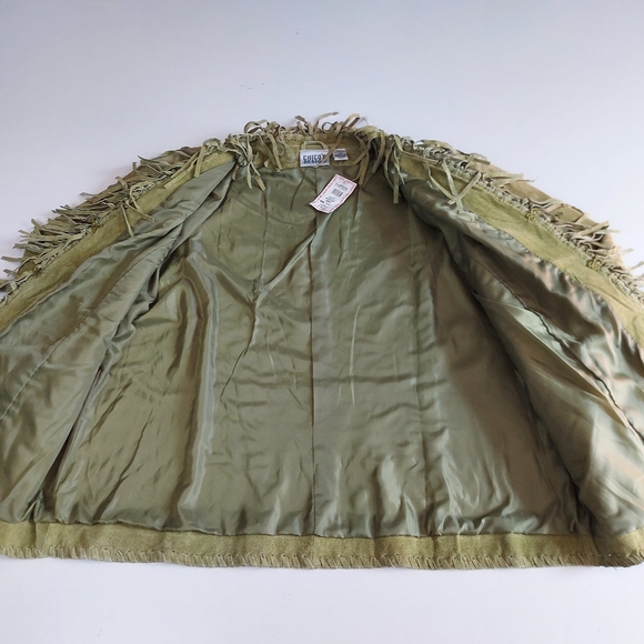 CHICO'S DESIGN Green Leather Jacket Size 3 ($198 New) - Picture 6 of 17